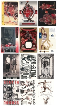 1986-2005 Fleer, UD and Assorted Brands Michael Jordan Collection (7 Different) - Featuring 1986-87 Fleer Stickers #8 Rookie Card